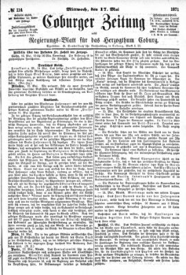 Coburger Zeitung Mittwoch 17. Mai 1871