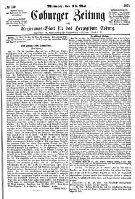 Coburger Zeitung Mittwoch 24. Mai 1871