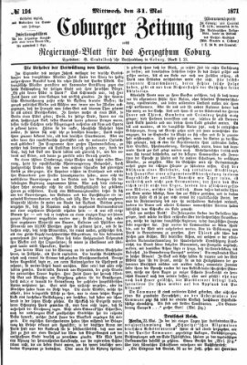 Coburger Zeitung Mittwoch 31. Mai 1871