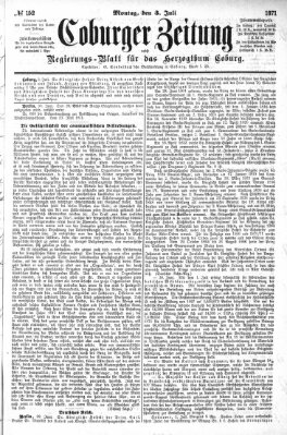 Coburger Zeitung Montag 3. Juli 1871