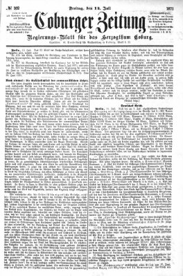 Coburger Zeitung Freitag 14. Juli 1871