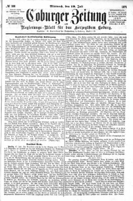 Coburger Zeitung Mittwoch 19. Juli 1871