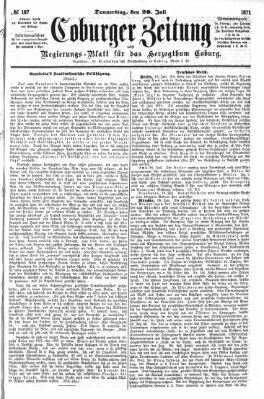 Coburger Zeitung Donnerstag 20. Juli 1871