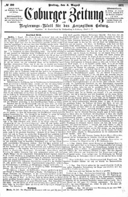 Coburger Zeitung Freitag 4. August 1871