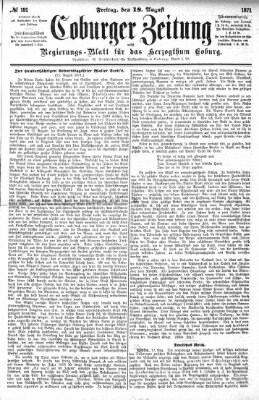 Coburger Zeitung Freitag 18. August 1871