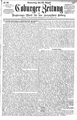 Coburger Zeitung Donnerstag 24. August 1871