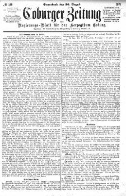 Coburger Zeitung Samstag 26. August 1871