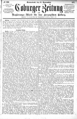 Coburger Zeitung Samstag 2. September 1871