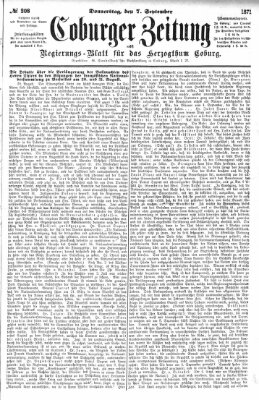 Coburger Zeitung Donnerstag 7. September 1871