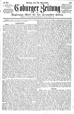 Coburger Zeitung Freitag 15. September 1871