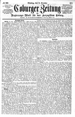 Coburger Zeitung Dienstag 3. Oktober 1871