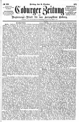 Coburger Zeitung Freitag 6. Oktober 1871