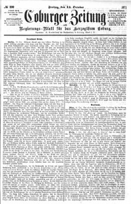 Coburger Zeitung Freitag 13. Oktober 1871