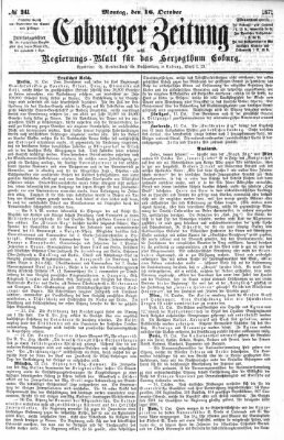 Coburger Zeitung Montag 16. Oktober 1871