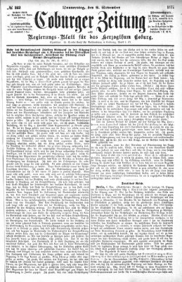 Coburger Zeitung Donnerstag 9. November 1871