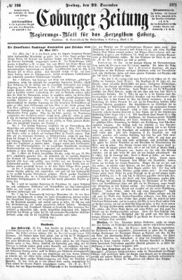 Coburger Zeitung Freitag 22. Dezember 1871