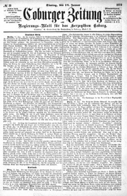 Coburger Zeitung Dienstag 16. Januar 1872