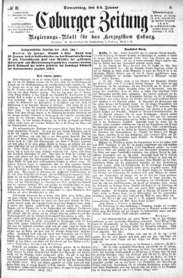 Coburger Zeitung Donnerstag 25. Januar 1872