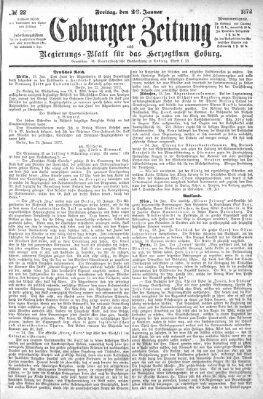 Coburger Zeitung Freitag 26. Januar 1872