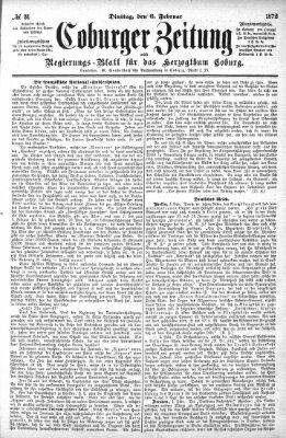 Coburger Zeitung Dienstag 6. Februar 1872