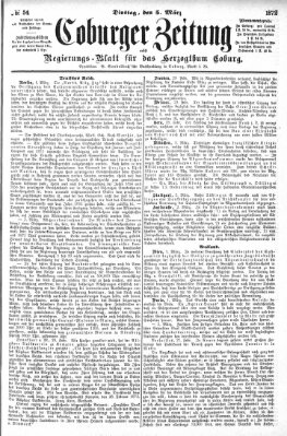 Coburger Zeitung Dienstag 5. März 1872