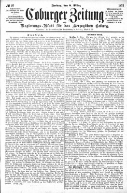 Coburger Zeitung Freitag 8. März 1872