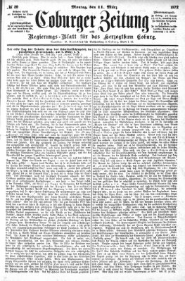 Coburger Zeitung Montag 11. März 1872