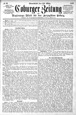 Coburger Zeitung Samstag 23. März 1872