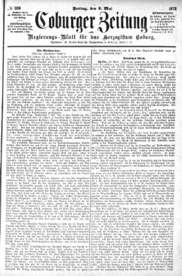 Coburger Zeitung Freitag 3. Mai 1872