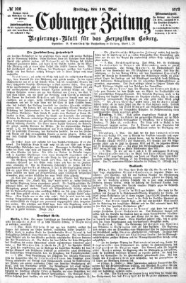 Coburger Zeitung Freitag 10. Mai 1872