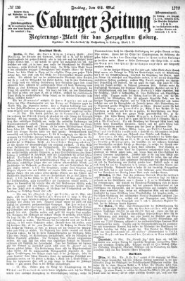 Coburger Zeitung Freitag 24. Mai 1872