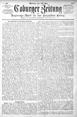 Coburger Zeitung Montag 10. Juni 1872