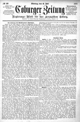 Coburger Zeitung Dienstag 2. Juli 1872