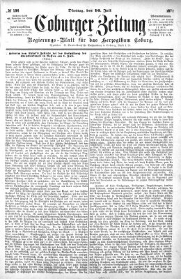 Coburger Zeitung Dienstag 16. Juli 1872