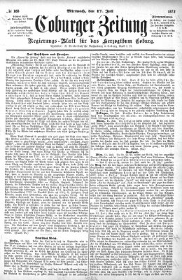 Coburger Zeitung Mittwoch 17. Juli 1872