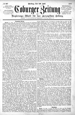 Coburger Zeitung Freitag 19. Juli 1872