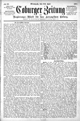 Coburger Zeitung Mittwoch 24. Juli 1872