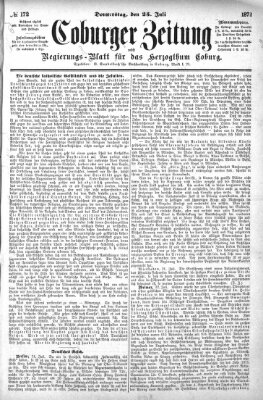 Coburger Zeitung Donnerstag 25. Juli 1872