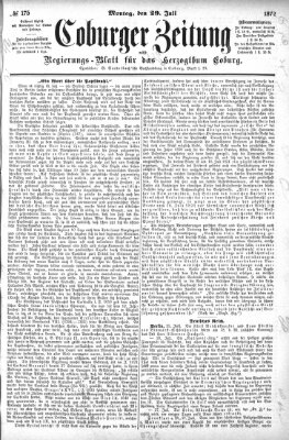 Coburger Zeitung Montag 29. Juli 1872