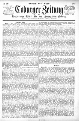 Coburger Zeitung Mittwoch 7. August 1872