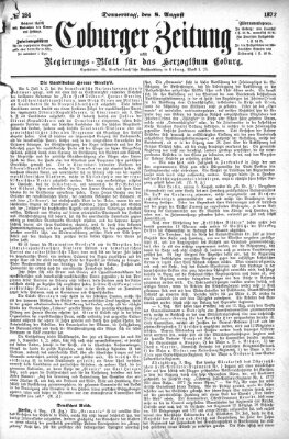 Coburger Zeitung Donnerstag 8. August 1872