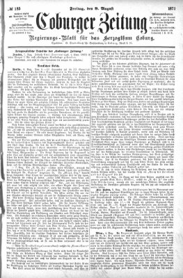 Coburger Zeitung Freitag 9. August 1872