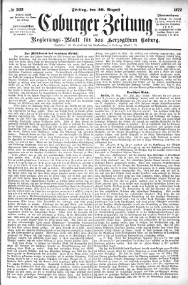 Coburger Zeitung Freitag 30. August 1872