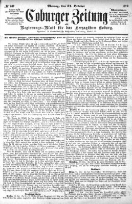 Coburger Zeitung Montag 21. Oktober 1872