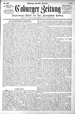 Coburger Zeitung Montag 28. Oktober 1872