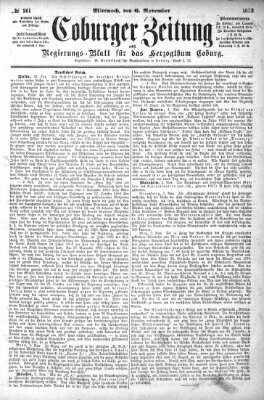 Coburger Zeitung Mittwoch 6. November 1872