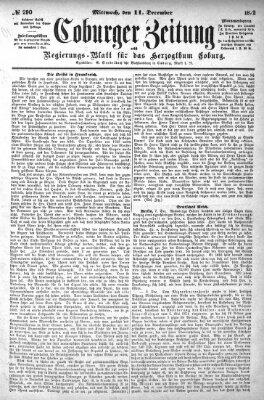 Coburger Zeitung Mittwoch 11. Dezember 1872