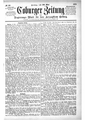 Coburger Zeitung Freitag 16. Mai 1873