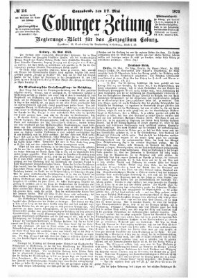 Coburger Zeitung Samstag 17. Mai 1873