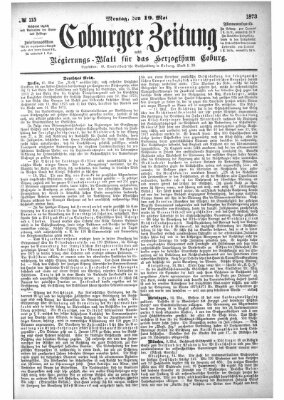 Coburger Zeitung Montag 19. Mai 1873